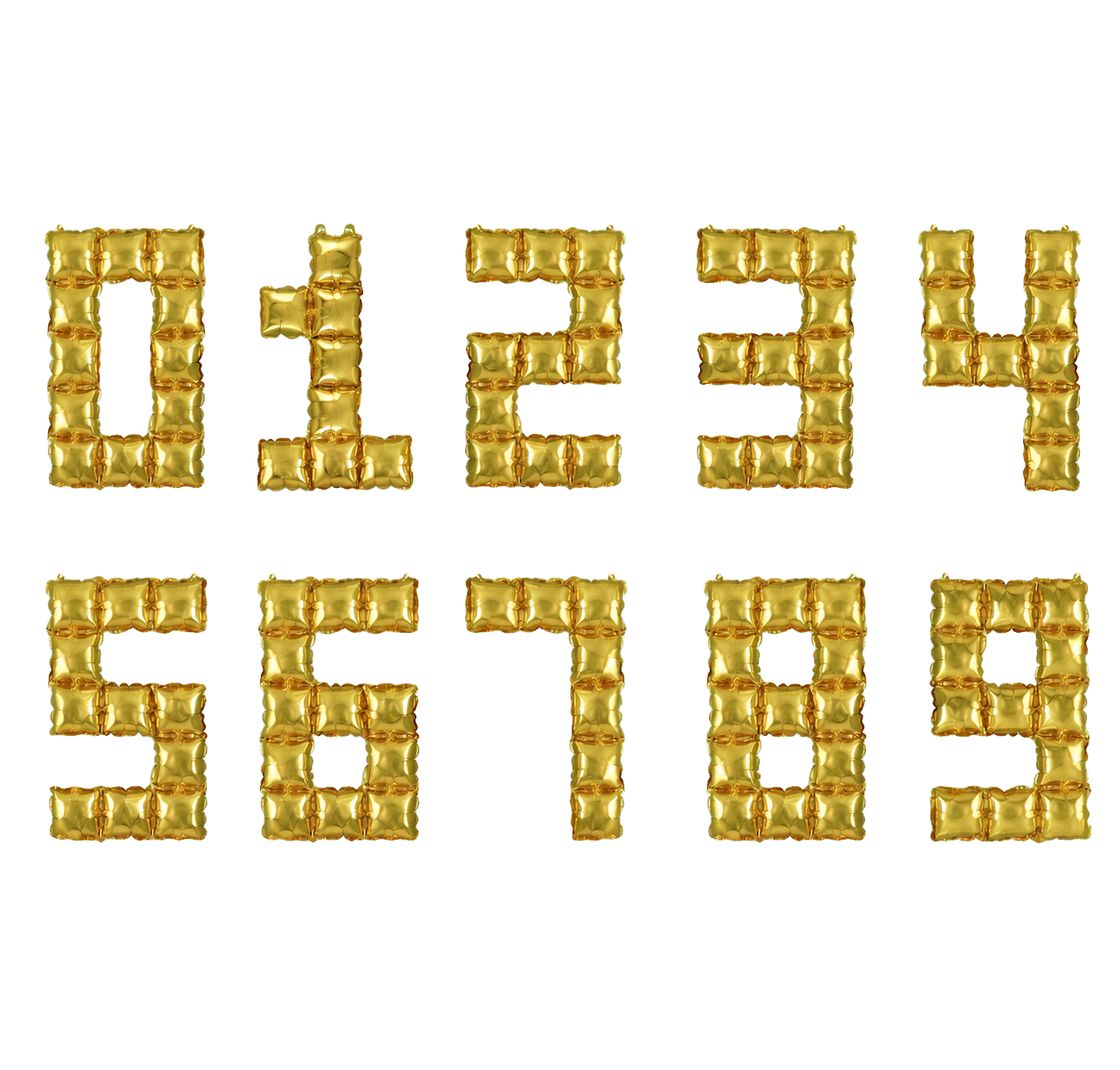 Gold Number Foil Balloons